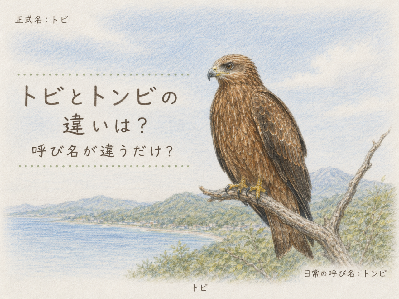 トビとトンビの違いは？呼び名が違うだけ？