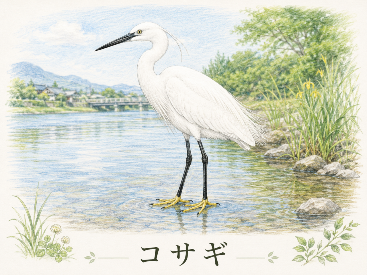 コサギとは?日本で見られる白く美しい水辺の鳥をやさしく解説
