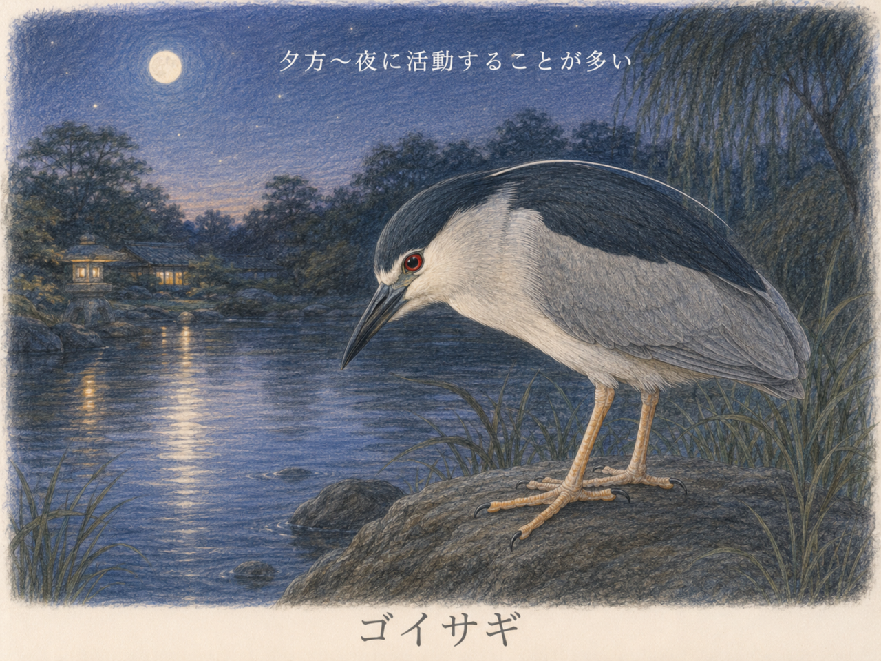 ゴイサギと夜の関係