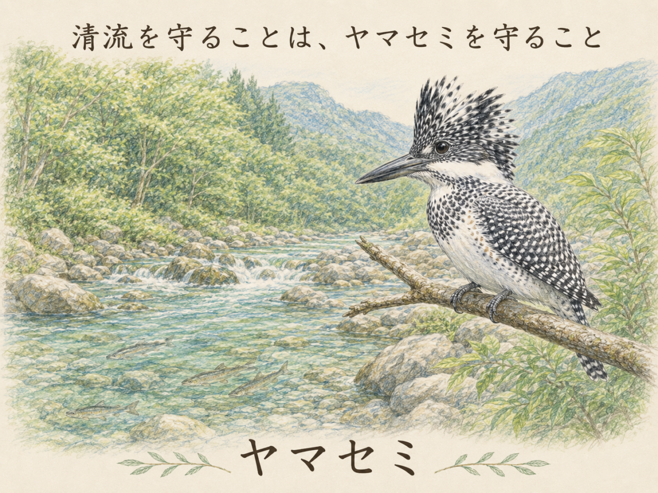 ヤマセミがすむ川を守ることの大切さ