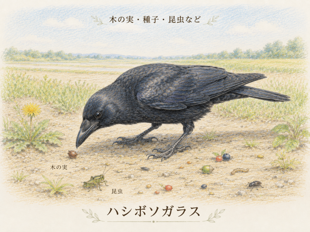 ハシボソガラスの食べ物