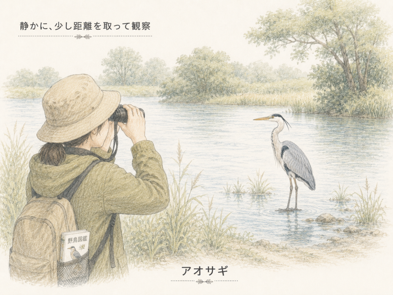アオサギの観察ポイント｜初心者におすすめの見方