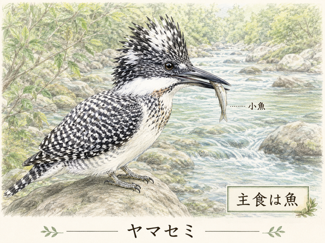 ヤマセミの食べ物|主食は魚