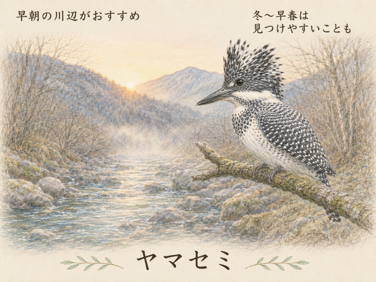 ヤマセミ観察におすすめの季節と時間帯
