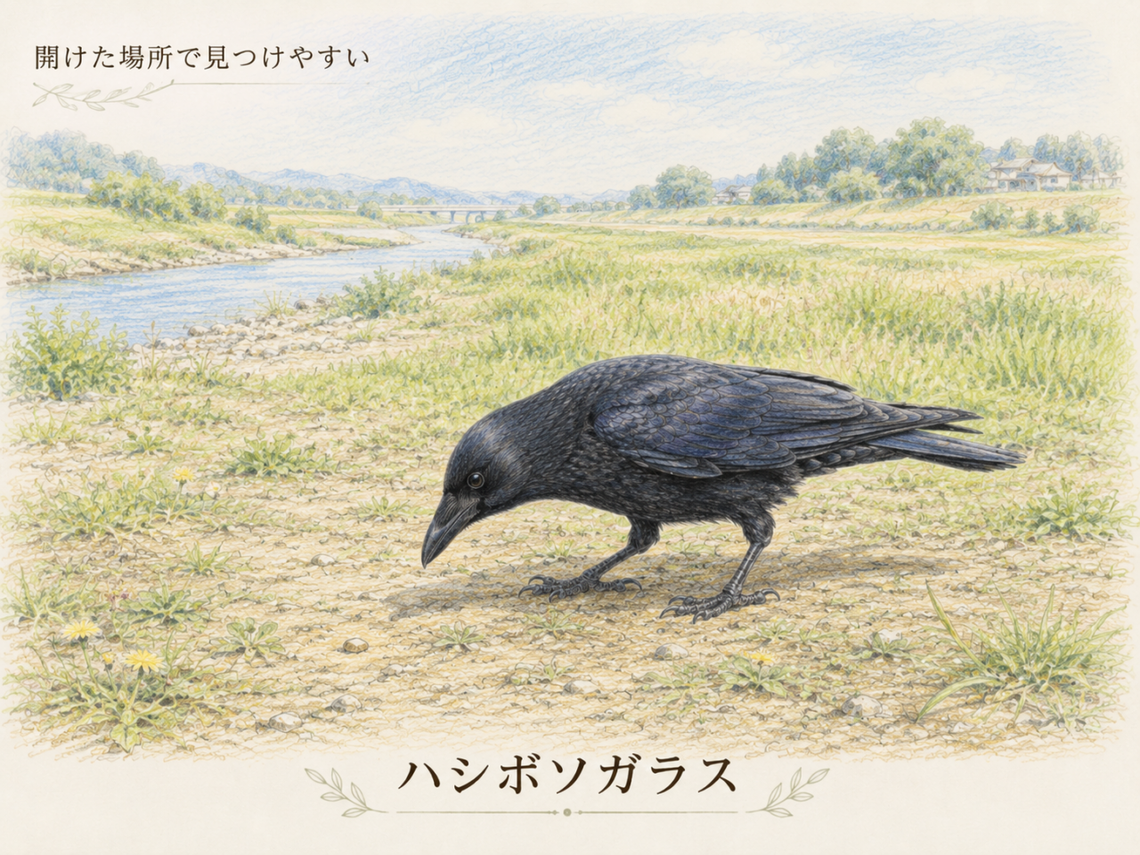 ハシボソガラスの日本での生息地
