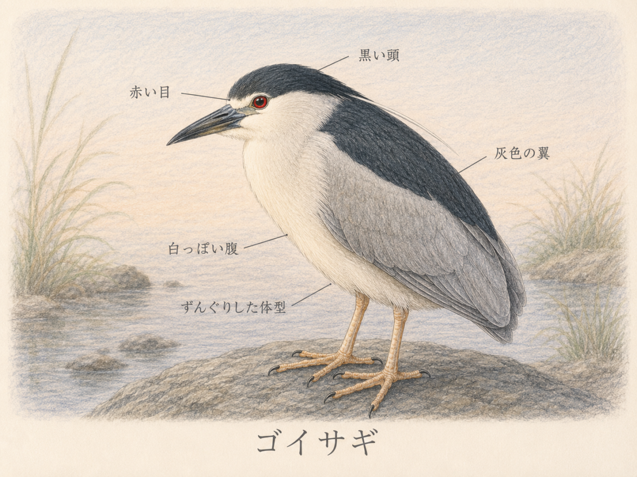 ゴイサギの特徴