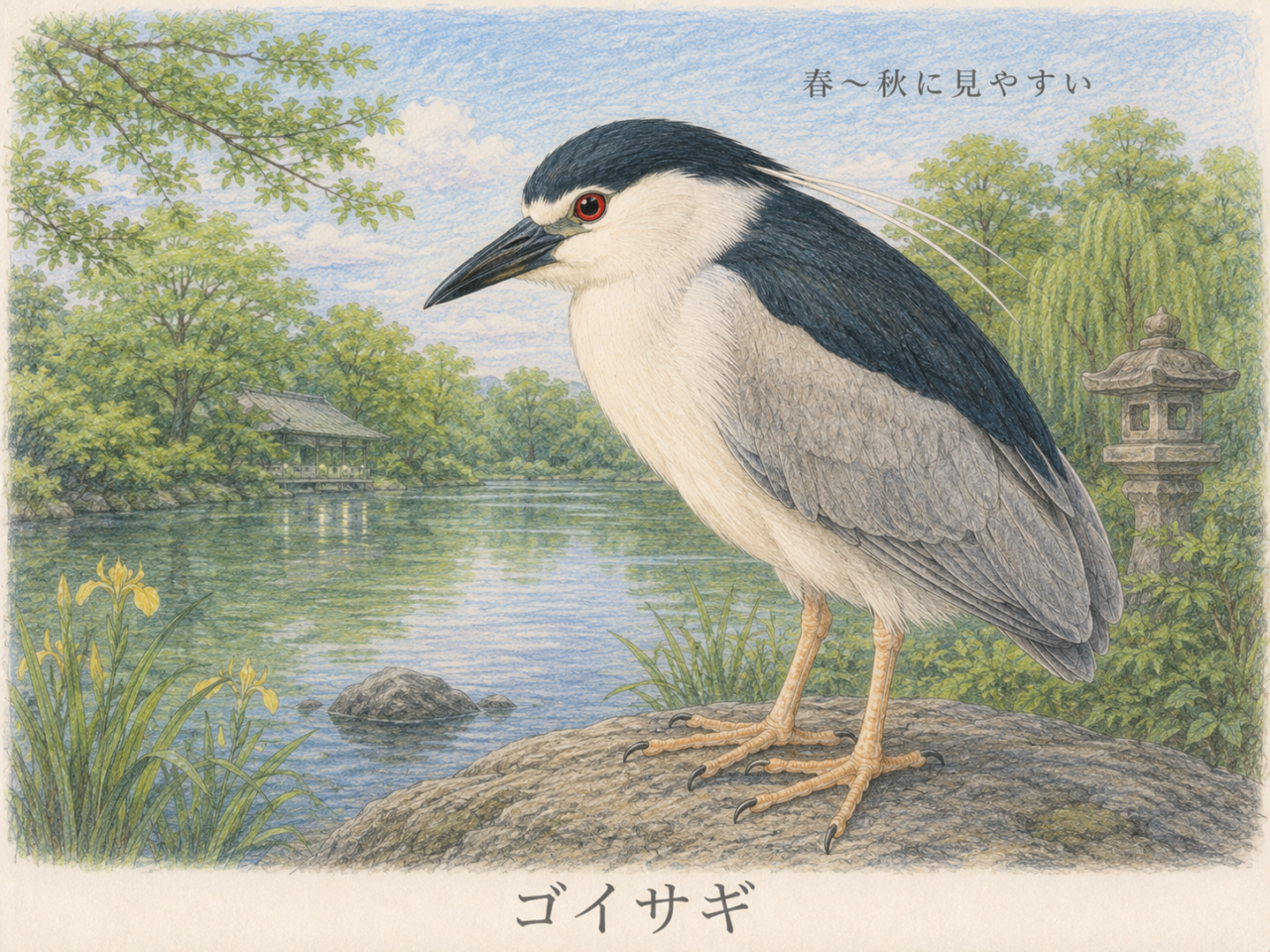 ゴイサギが見られる季節