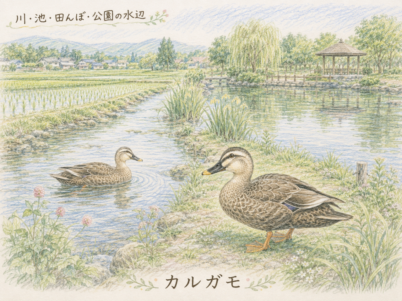 カルガモの生息地|日本ではどこで見られる?