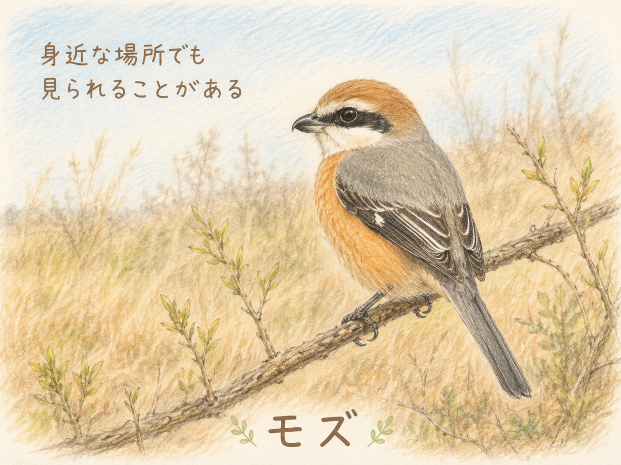 モズは珍しい鳥?身近だけれど出会えるとうれしい野鳥