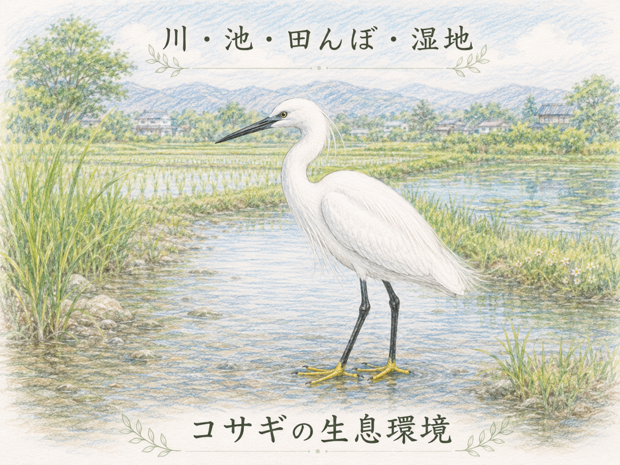 コサギの生息地|日本ではどこで見られる?