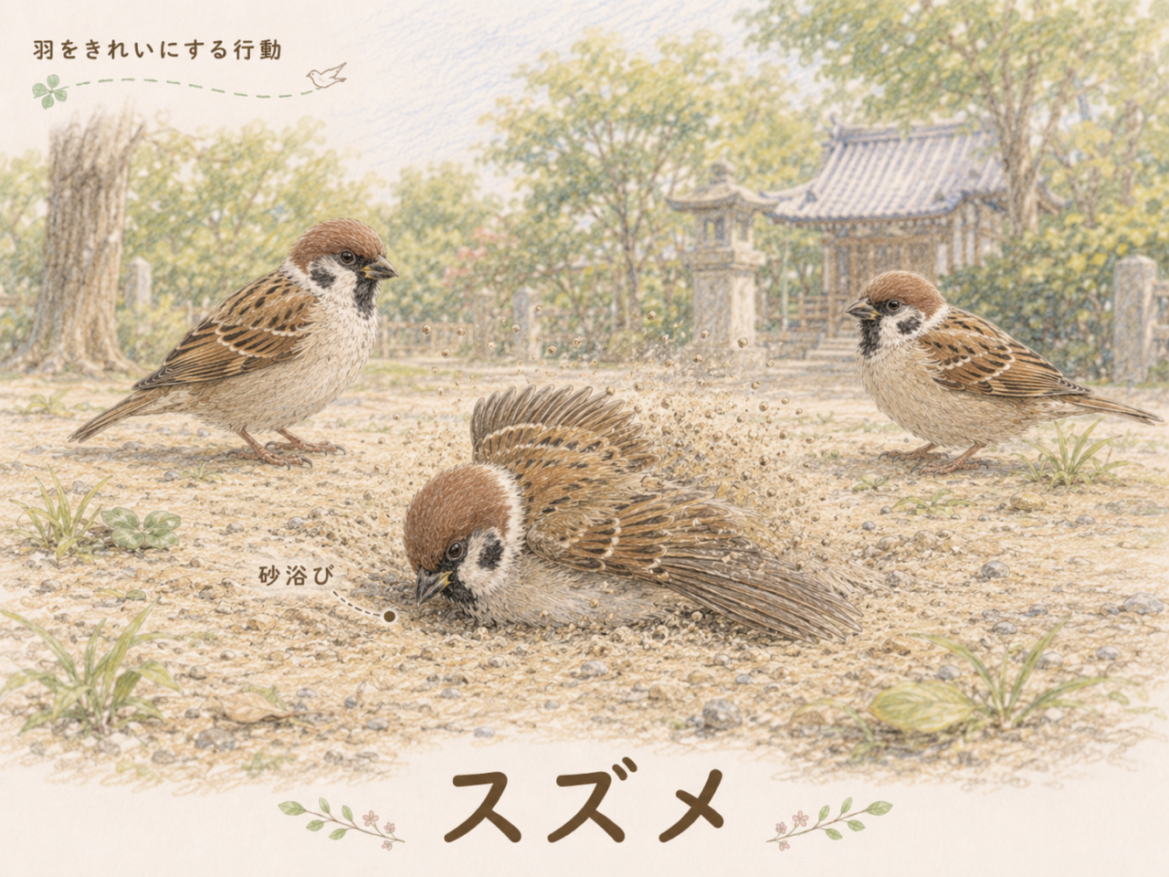 スズメの砂浴びとは？