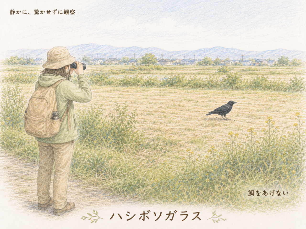 ハシボソガラスを観察するときのマナー