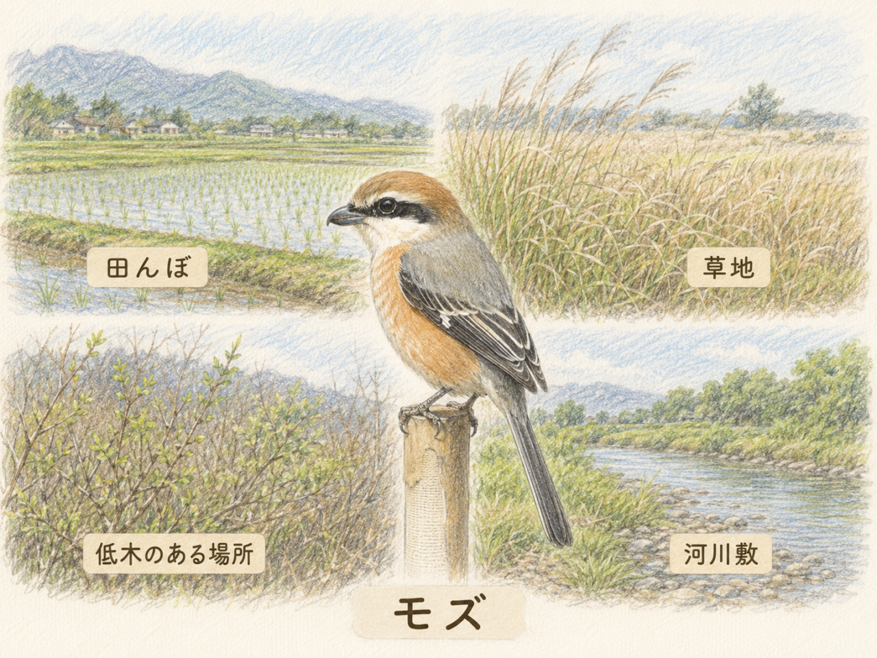 モズの生息地|日本のどこで見られる?