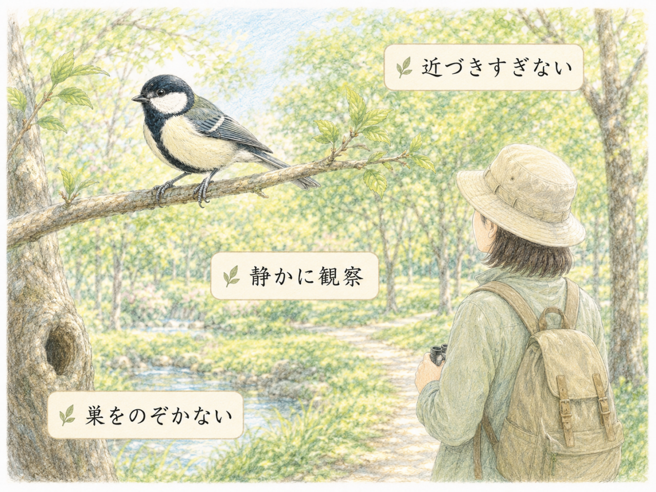 シジュウカラを観察するときのマナー