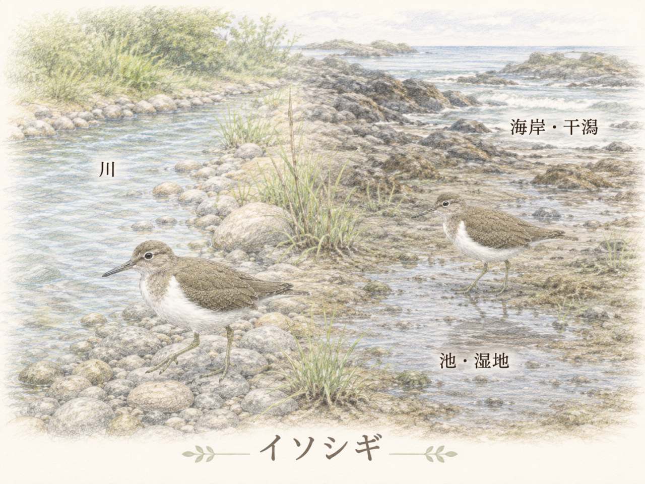 イソシギの生息地|日本ではどこで見られる?