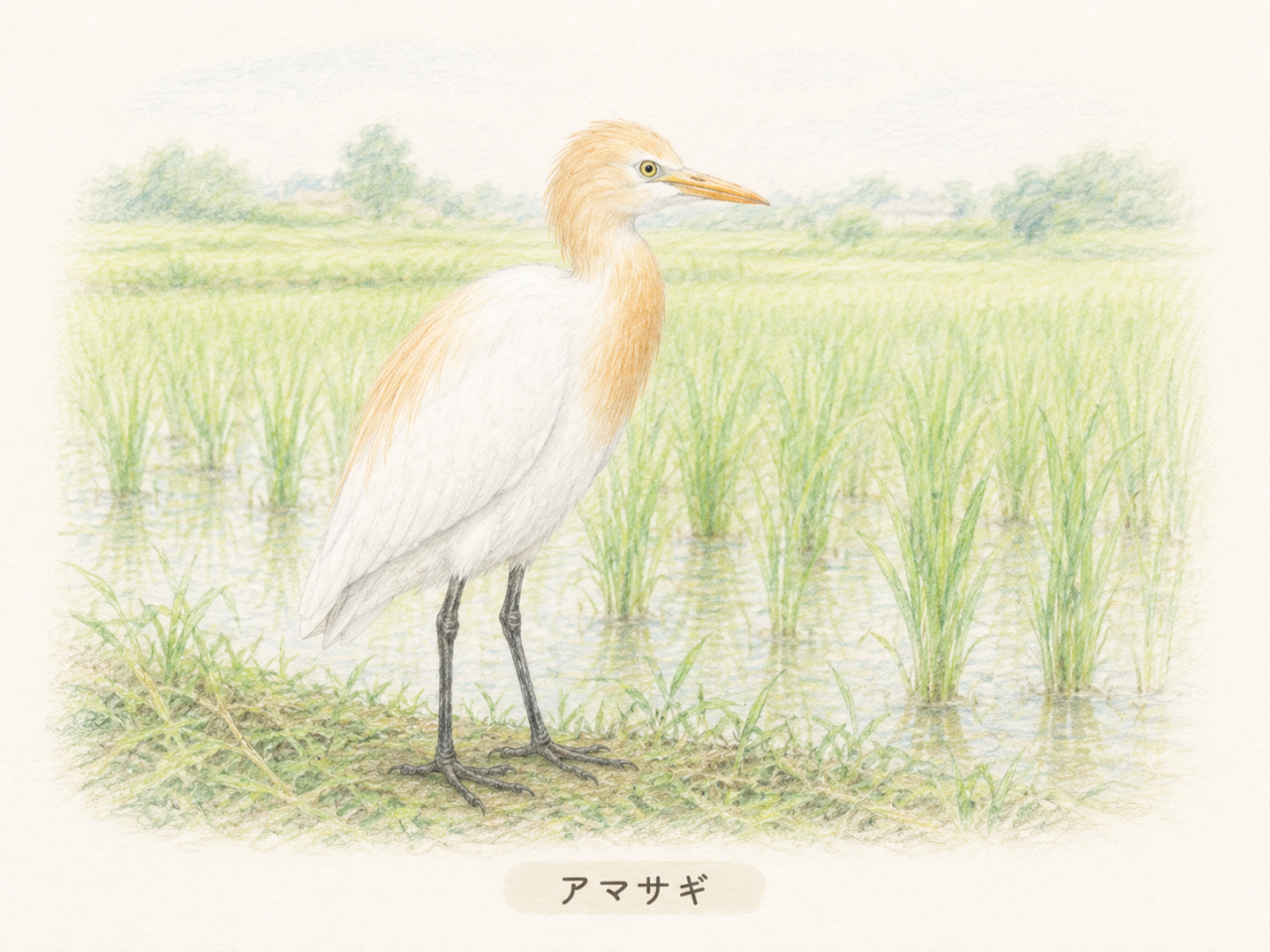 まとめ｜アマサギは夏羽の亜麻色が美しい農耕地のサギ
