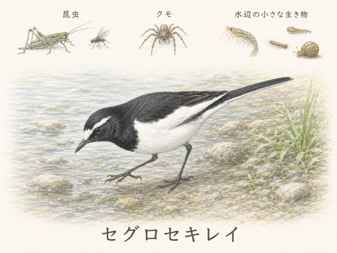 セグロセキレイの食べ物