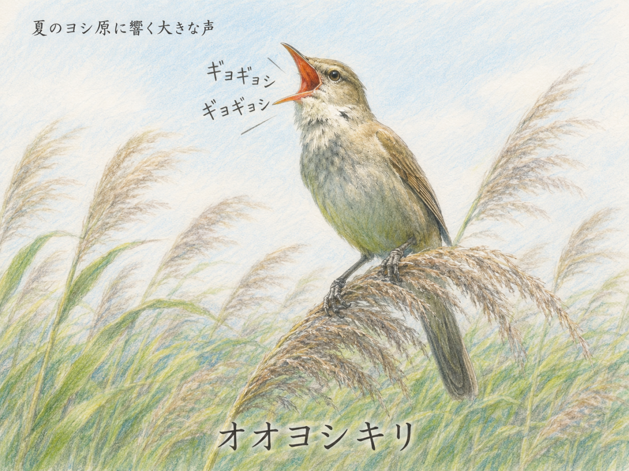 オオヨシキリの鳴き声は「ギョギョシ」