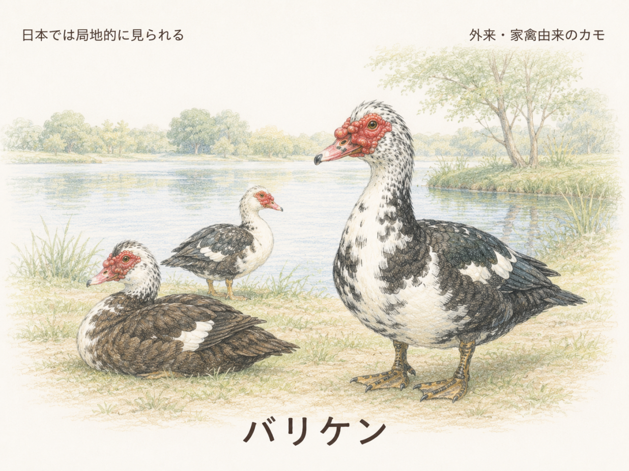 まとめ|バリケンは日本で局地的に見られる外来・家禽由来のカモ