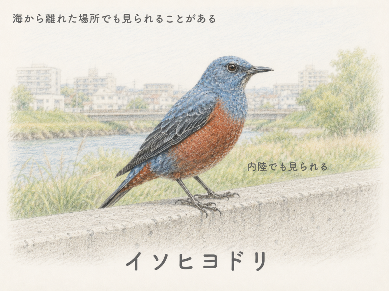 イソヒヨドリは内陸にもいる?