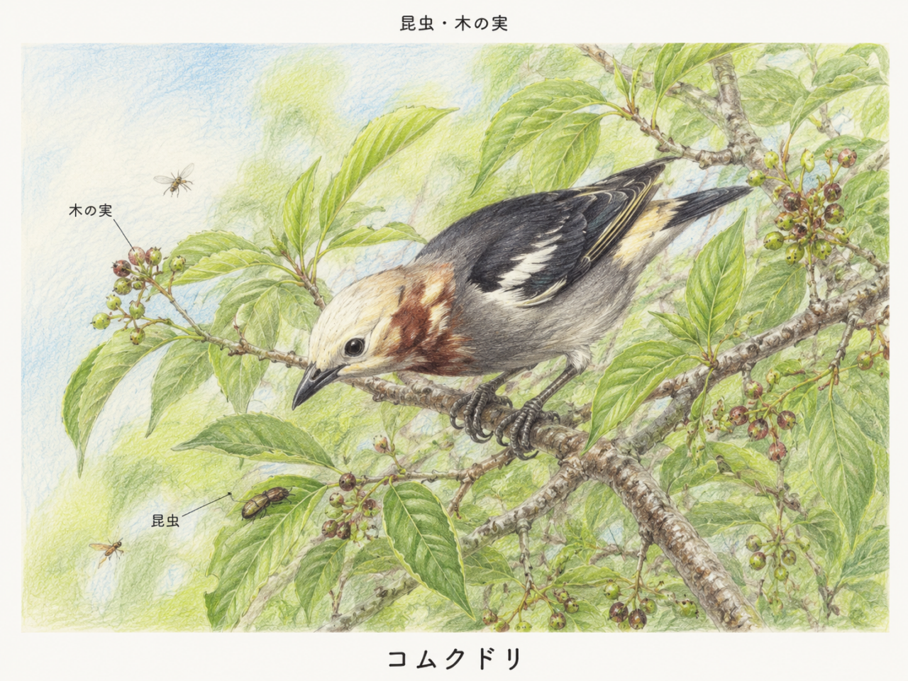 コムクドリの食べ物
