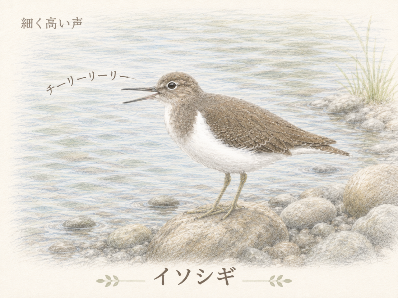 イソシギの鳴き声|どんな声で鳴く?
