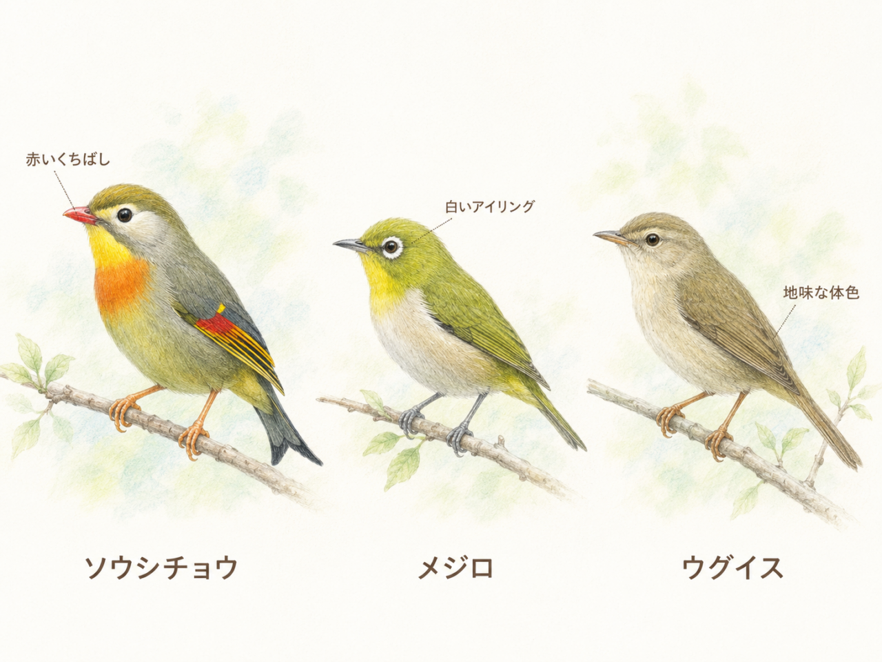 ソウシチョウと似た鳥