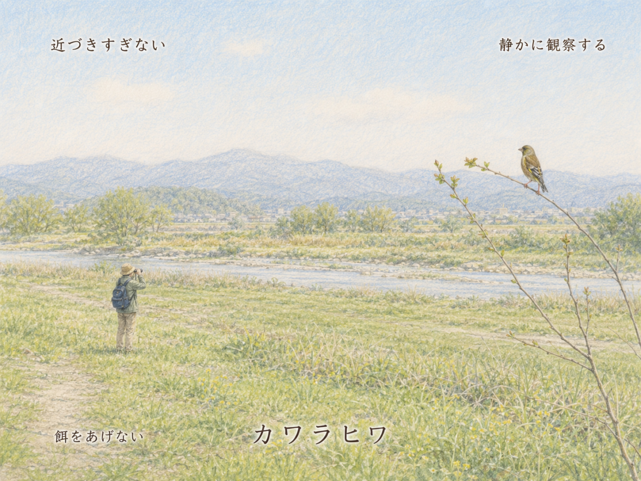 カワラヒワ観察のマナー