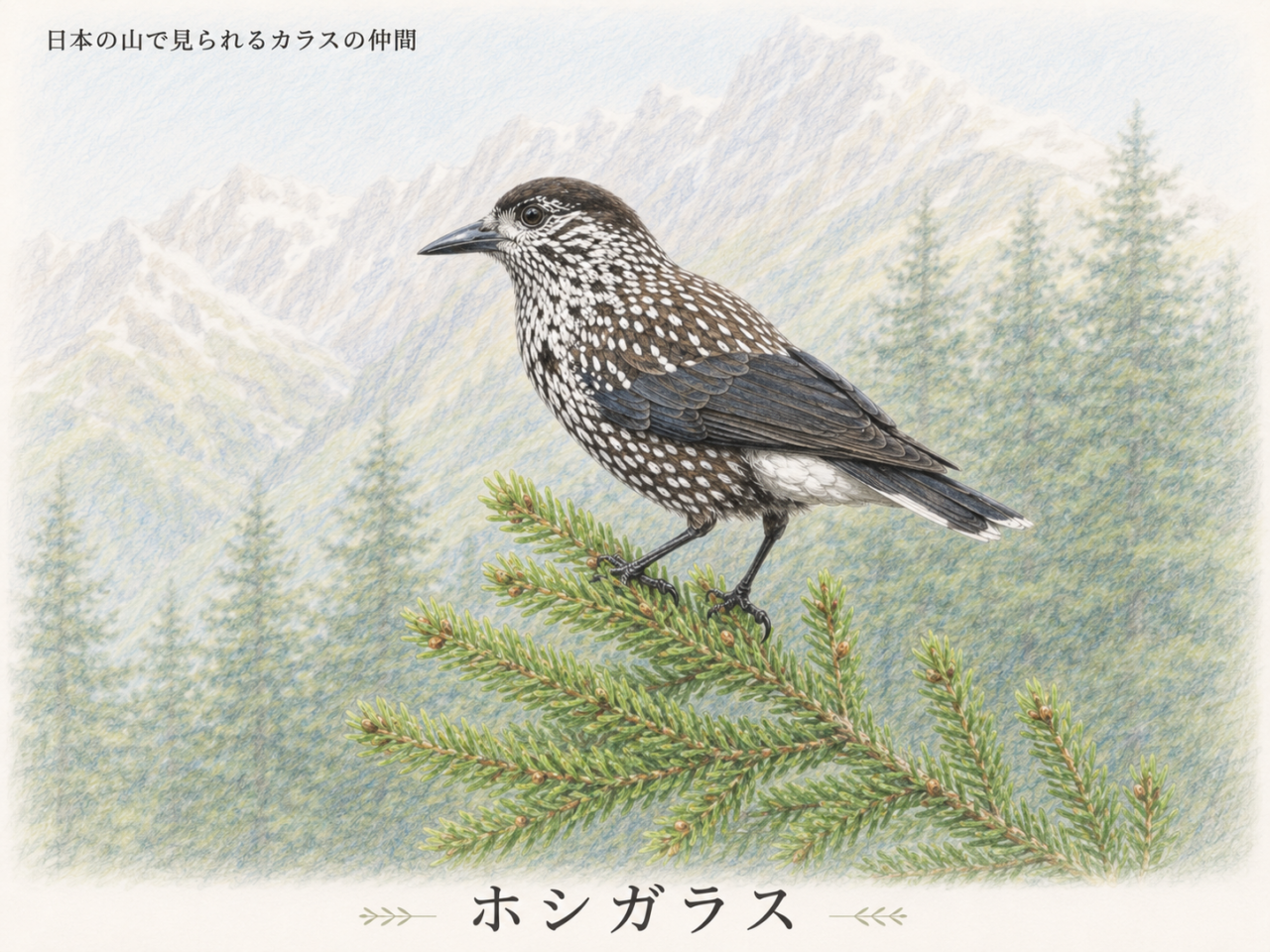 ホシガラスとは?日本の山で見られるカラスの仲間