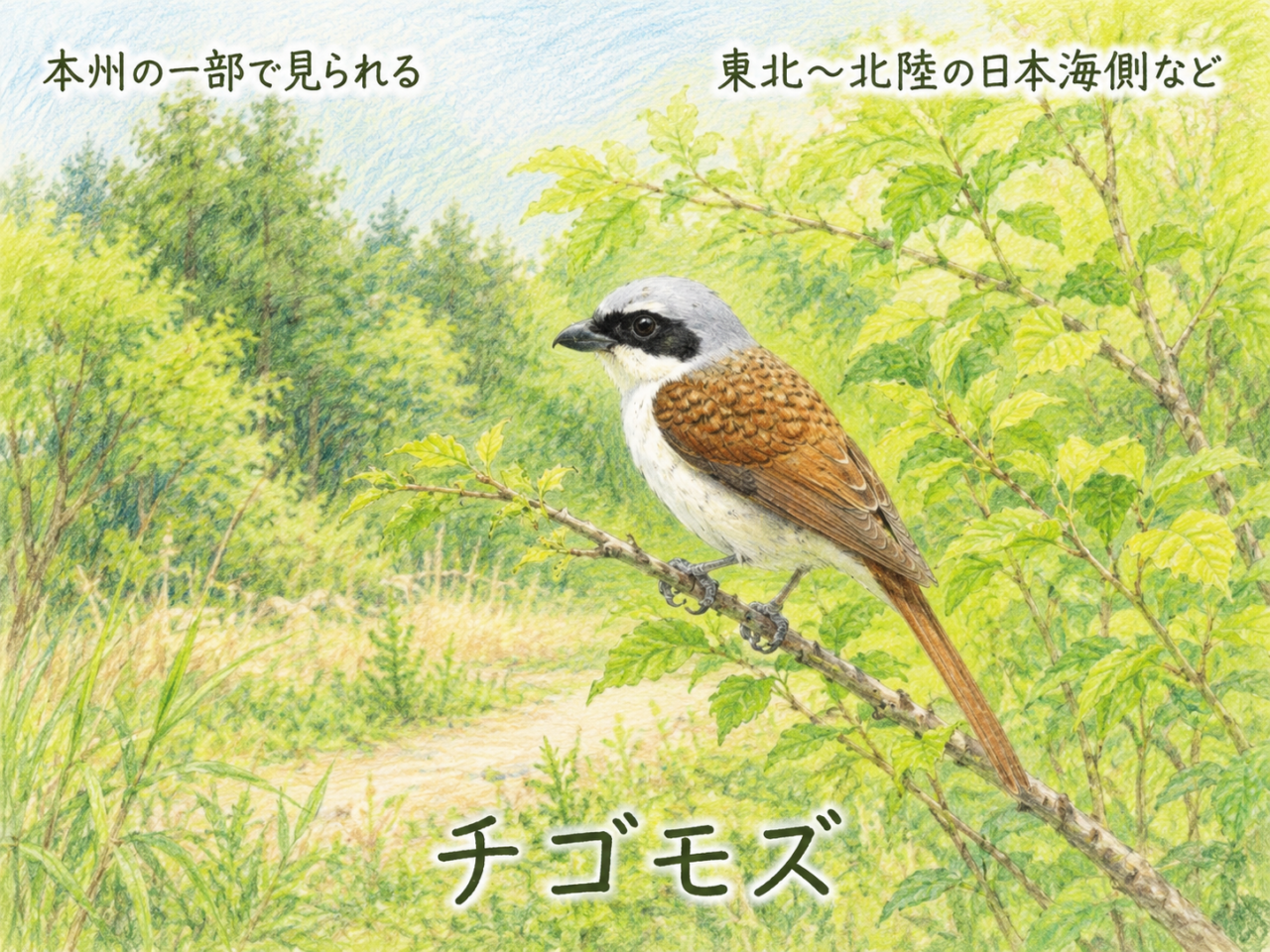 チゴモズの生息地|日本ではどこで見られる?
