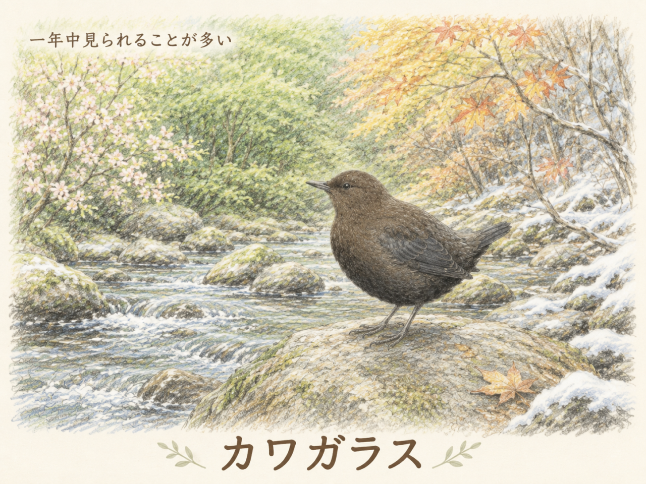 カワガラスの季節|いつ見られる?