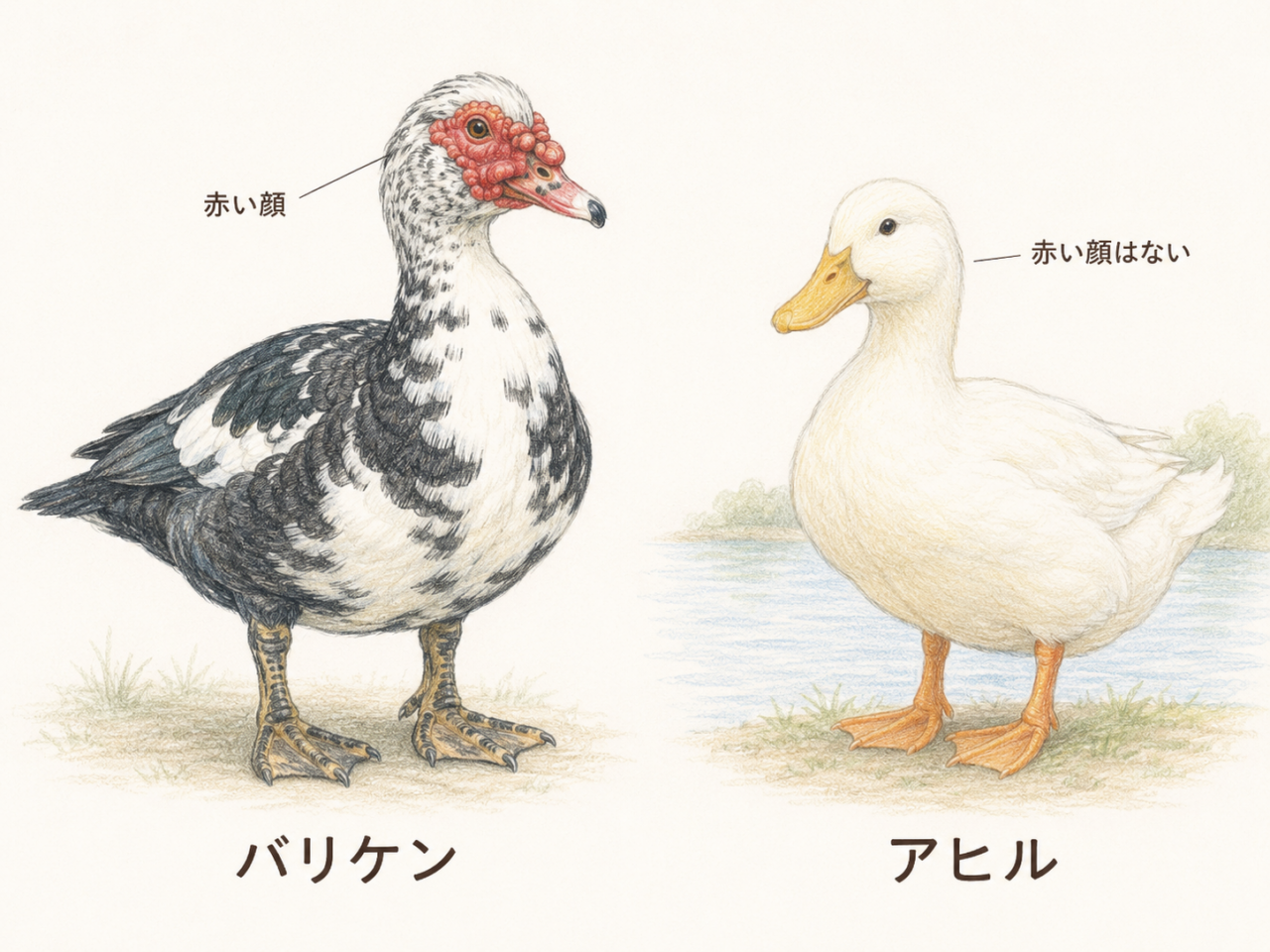 バリケンとアヒルの違い