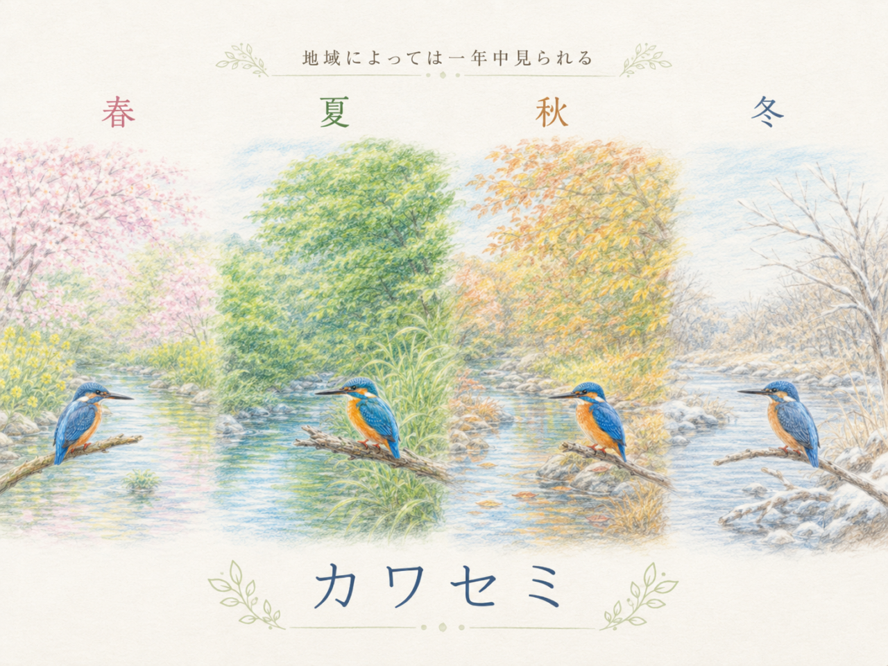 カワセミの季節|いつ見られる鳥?