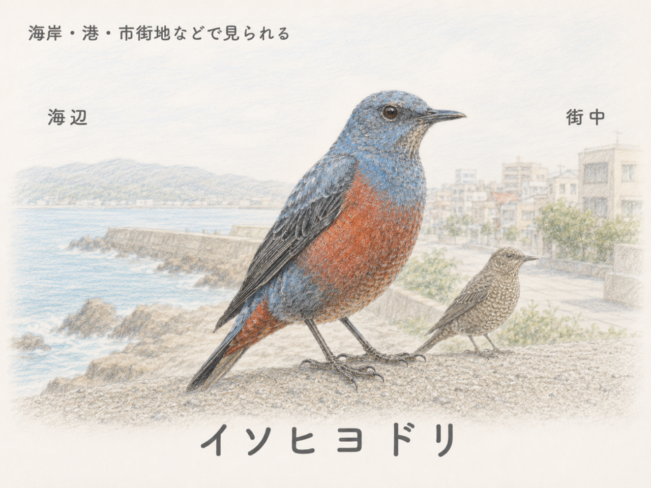 イソヒヨドリの生息地