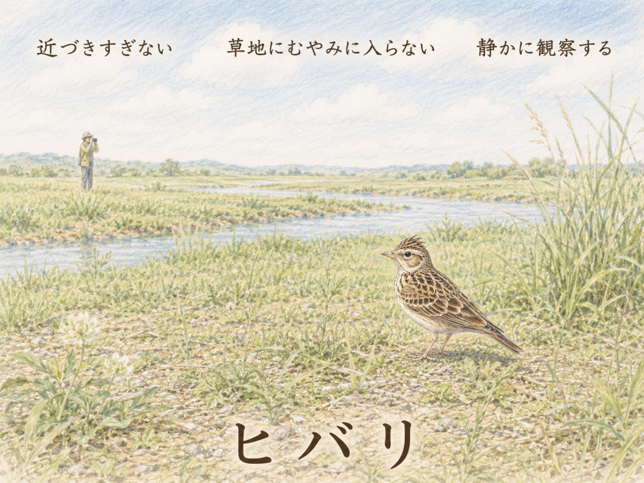 ヒバリ観察のマナー