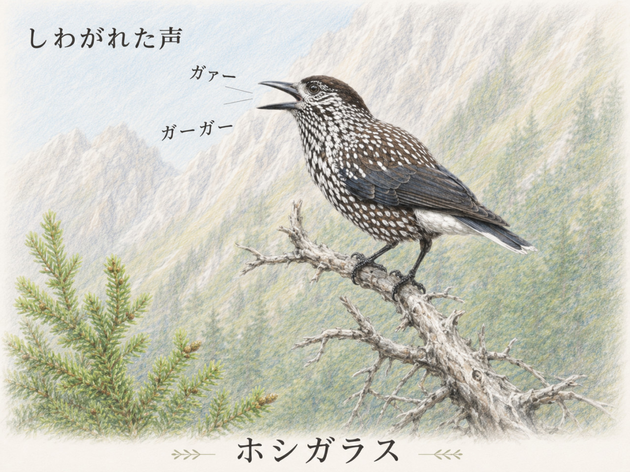 ホシガラスの鳴き声
