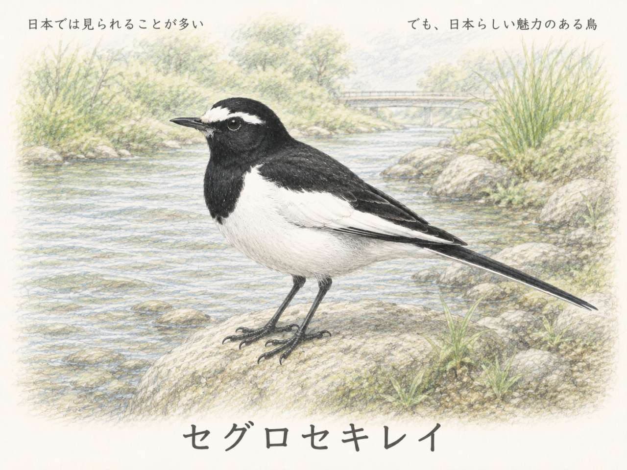 セグロセキレイは珍しい鳥?