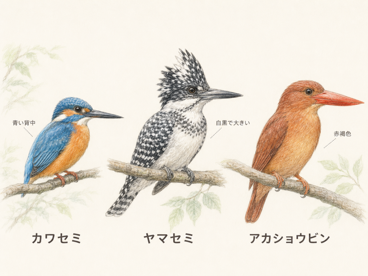 カワセミに似た鳥との違い