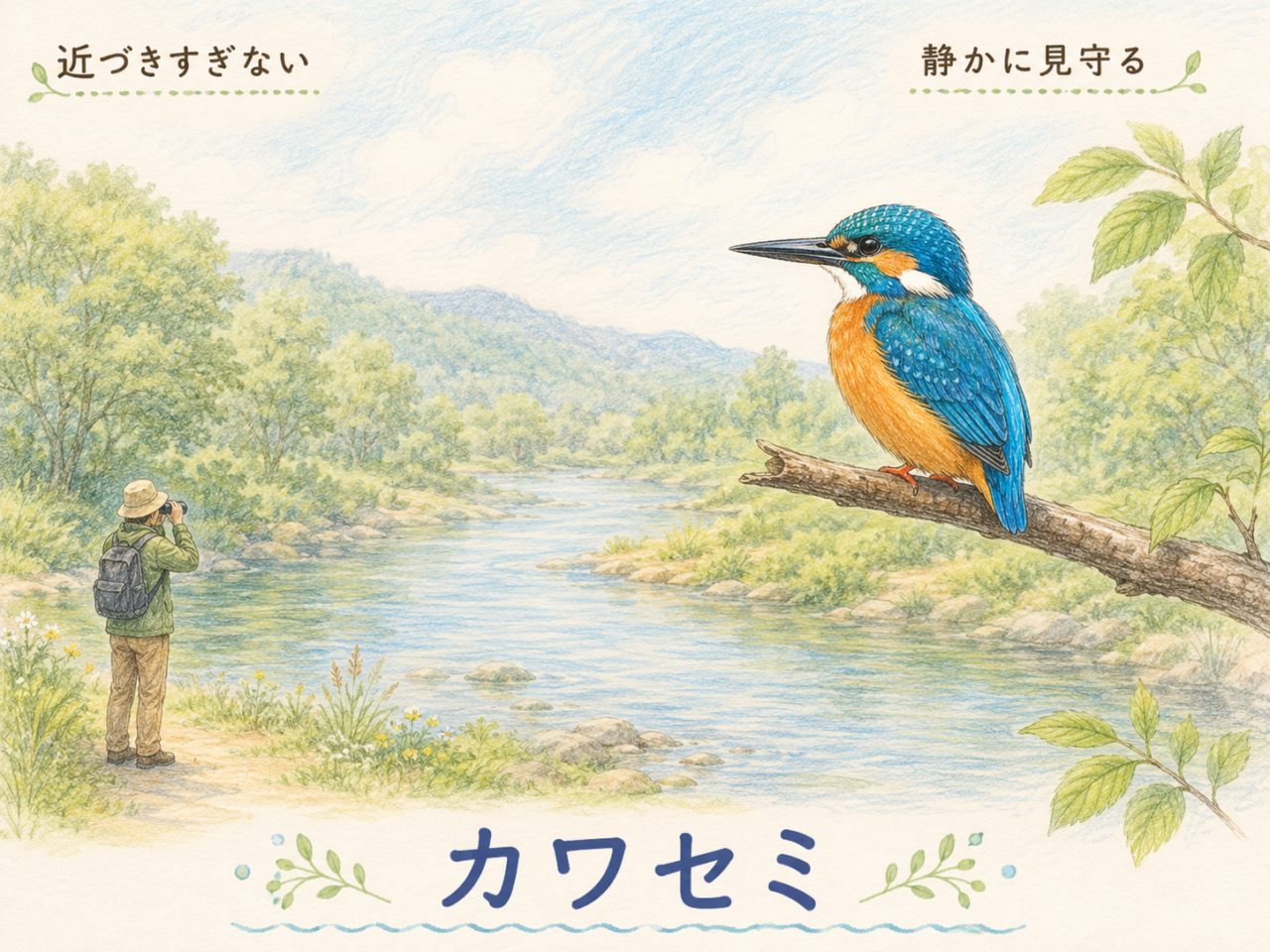 カワセミ観察のマナー|近づきすぎず静かに見守る