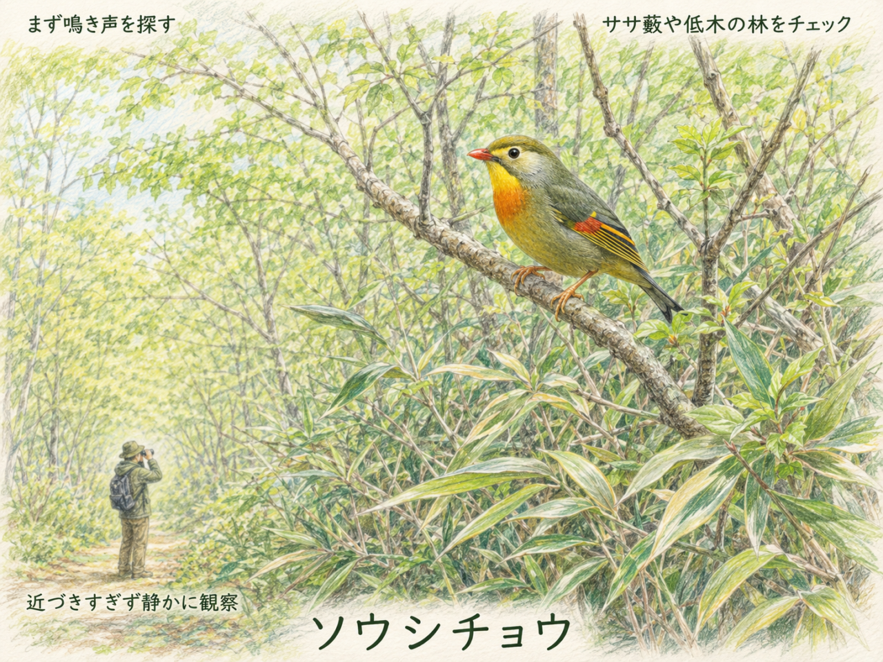 ソウシチョウの観察のコツ