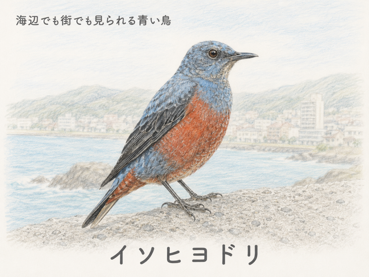 イソヒヨドリとは?日本で見られる青い鳥の特徴・鳴き声・生息地を初心者向けに解説