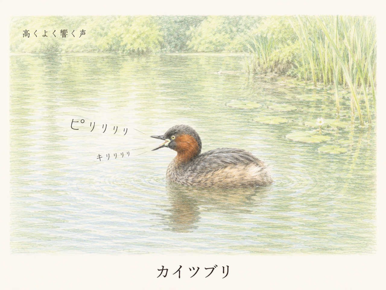 カイツブリの鳴き声|どんな声で鳴く?