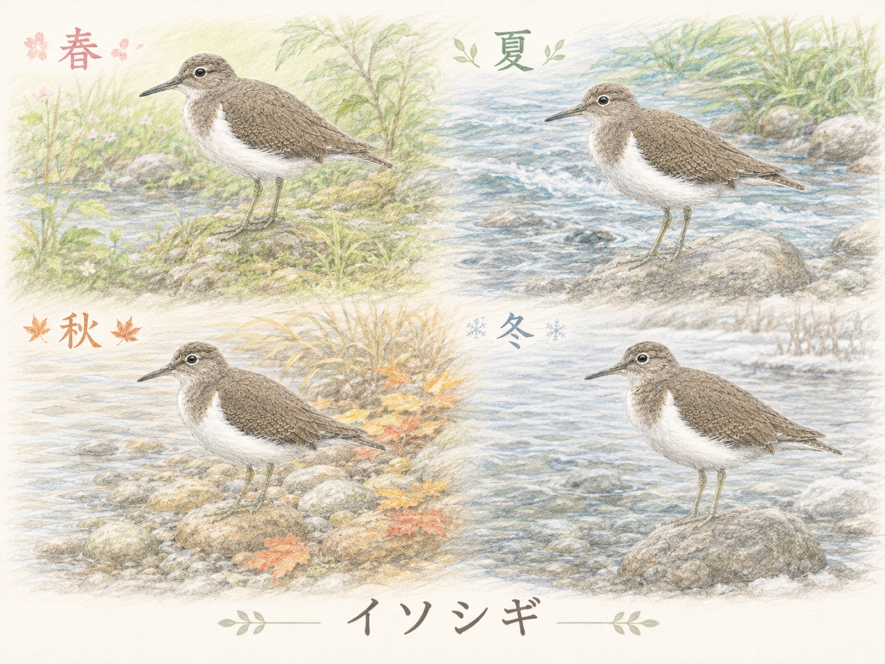 イソシギが見られる季節|一年中見られる?
