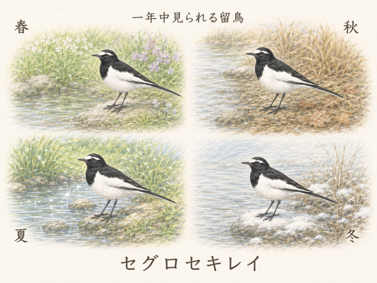 セグロセキレイが見られる季節
