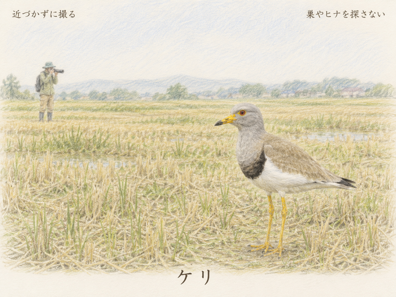 ケリの写真を撮るときの注意点