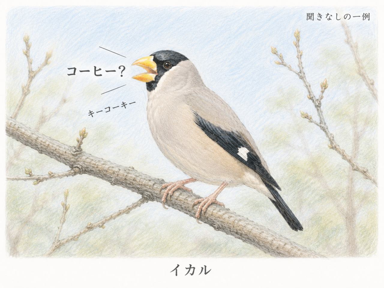 イカルの鳴き声は「コーヒー」に聞こえる?