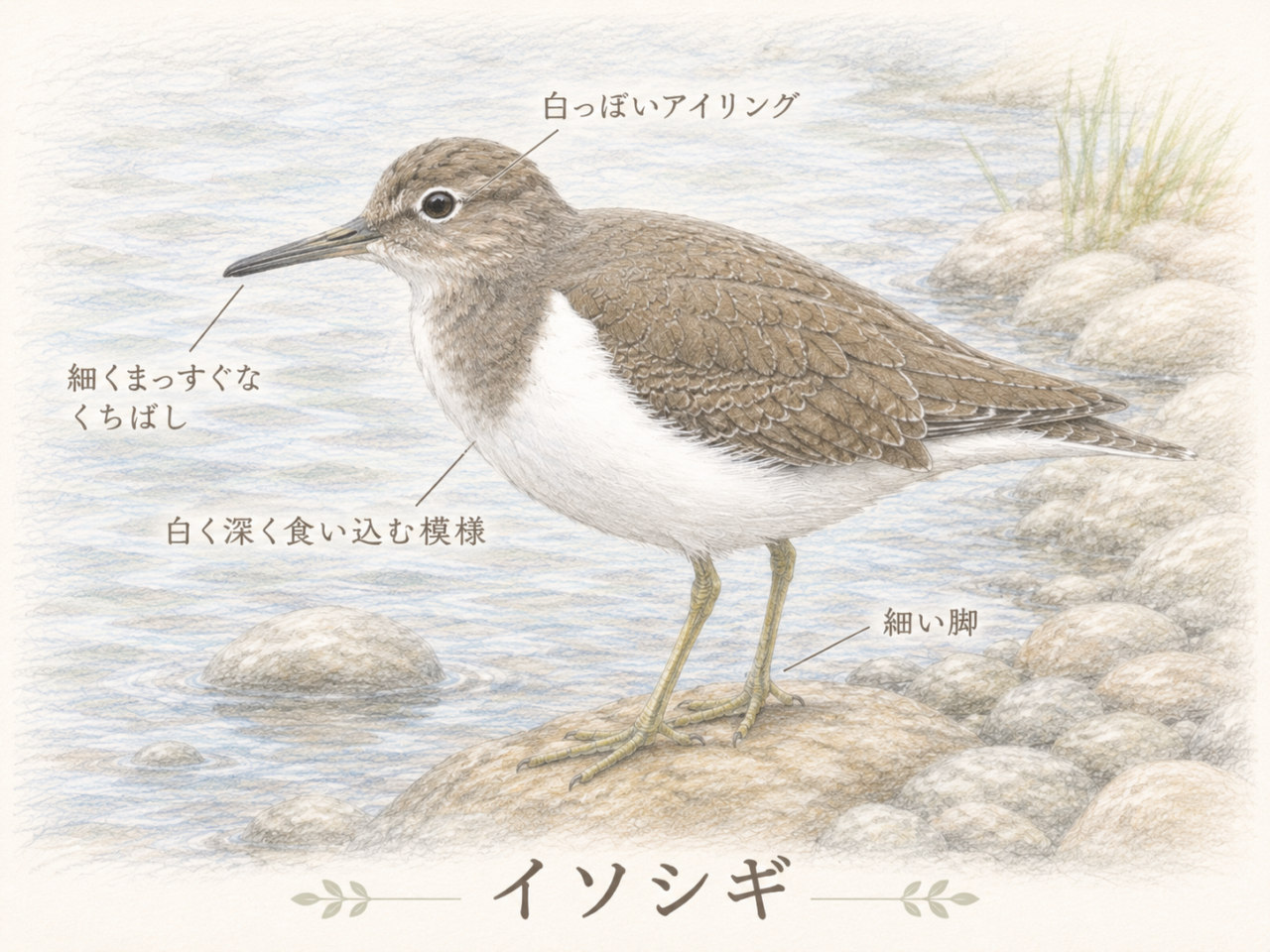 イソシギの特徴|初心者が見るべき識別ポイント