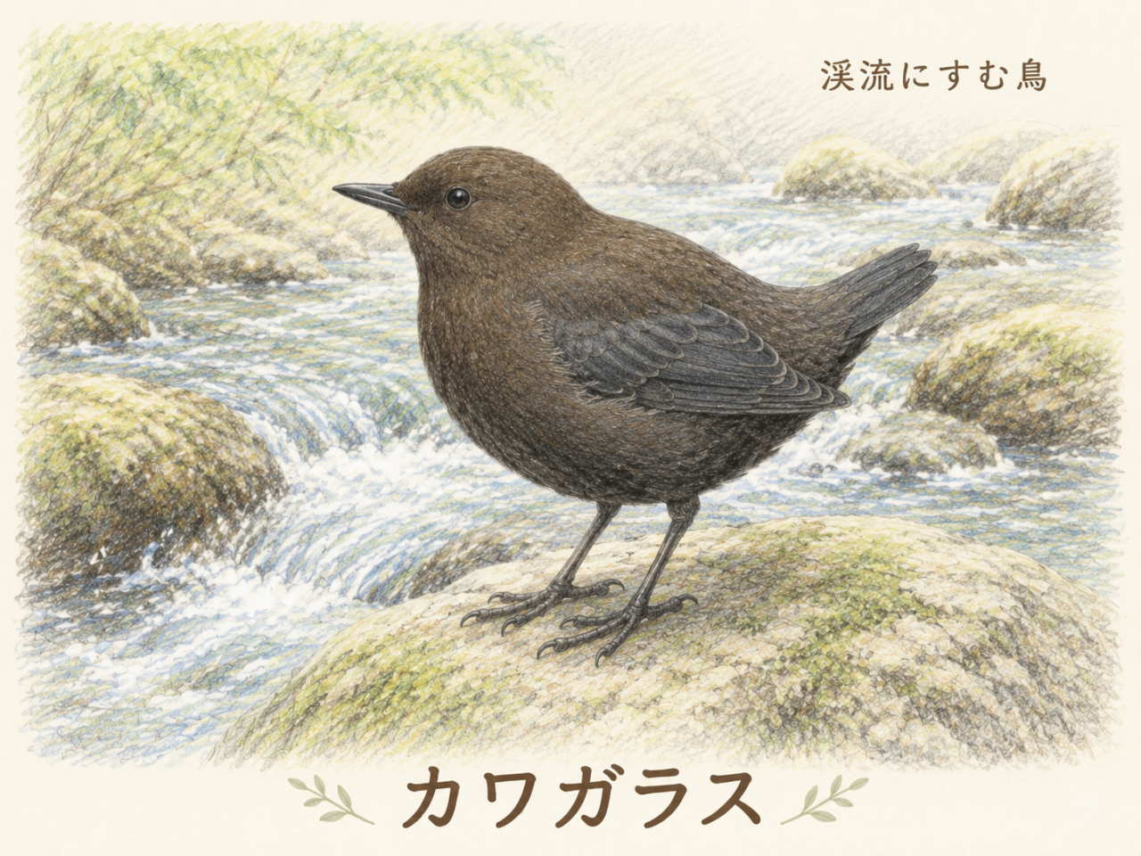 カワガラスとは?渓流にすむ水辺の野鳥