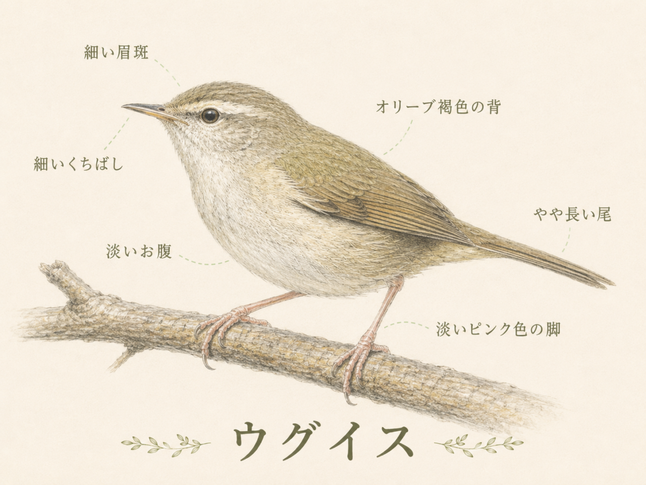 ウグイスの特徴|見た目は地味でも、観察すると魅力が多い