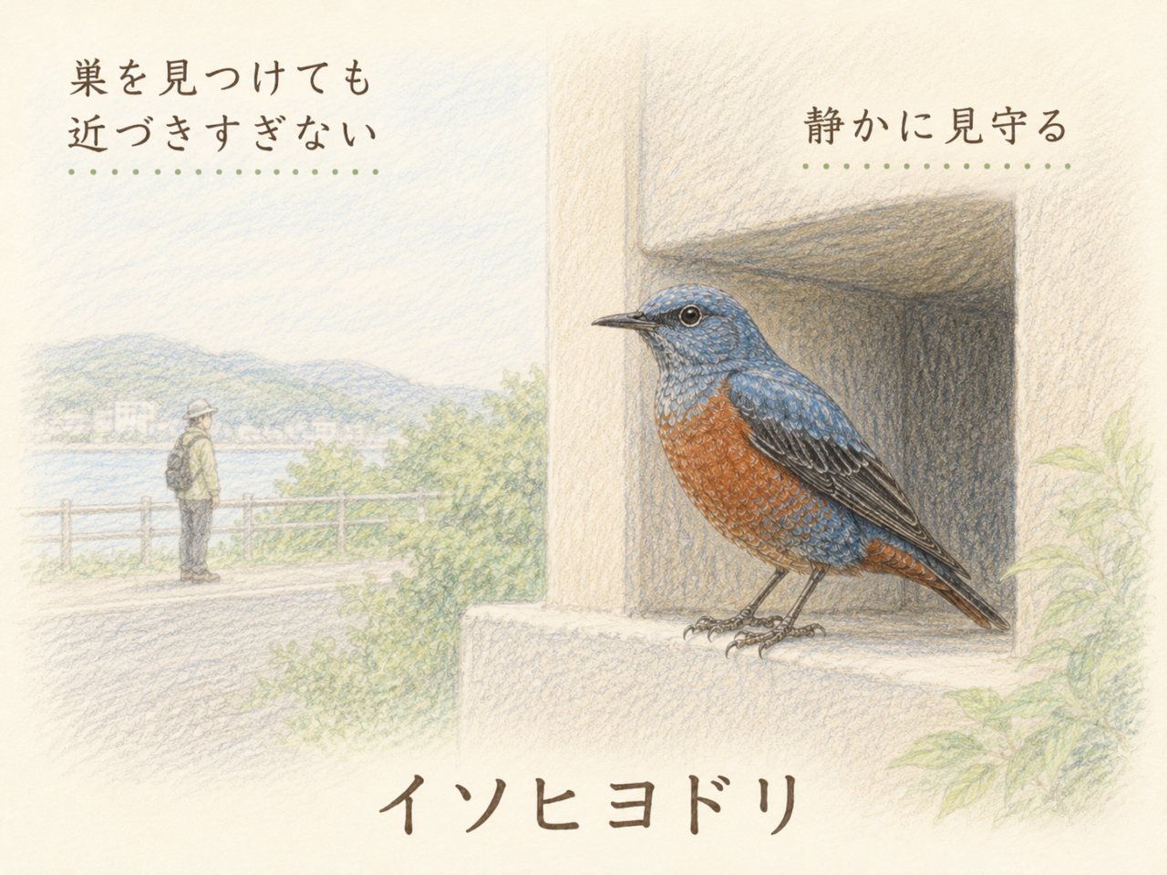 イソヒヨドリの巣を見つけたときの注意点
